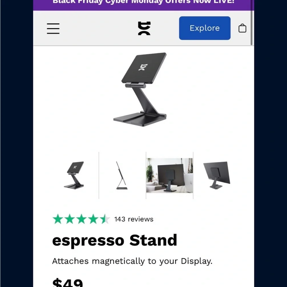 Set: Espresso 13” Touch Display, Stand and Case - Picture 4 of 4